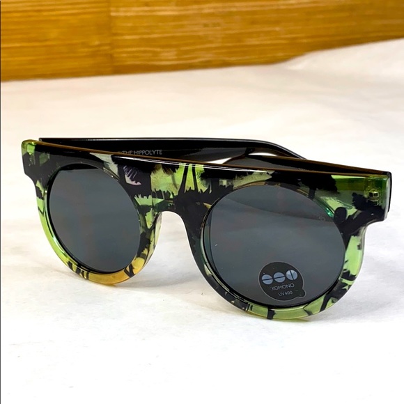 KOMONO sunglasses NEW Green and Black Palm Tree Sunglasses - Picture 10 of 14